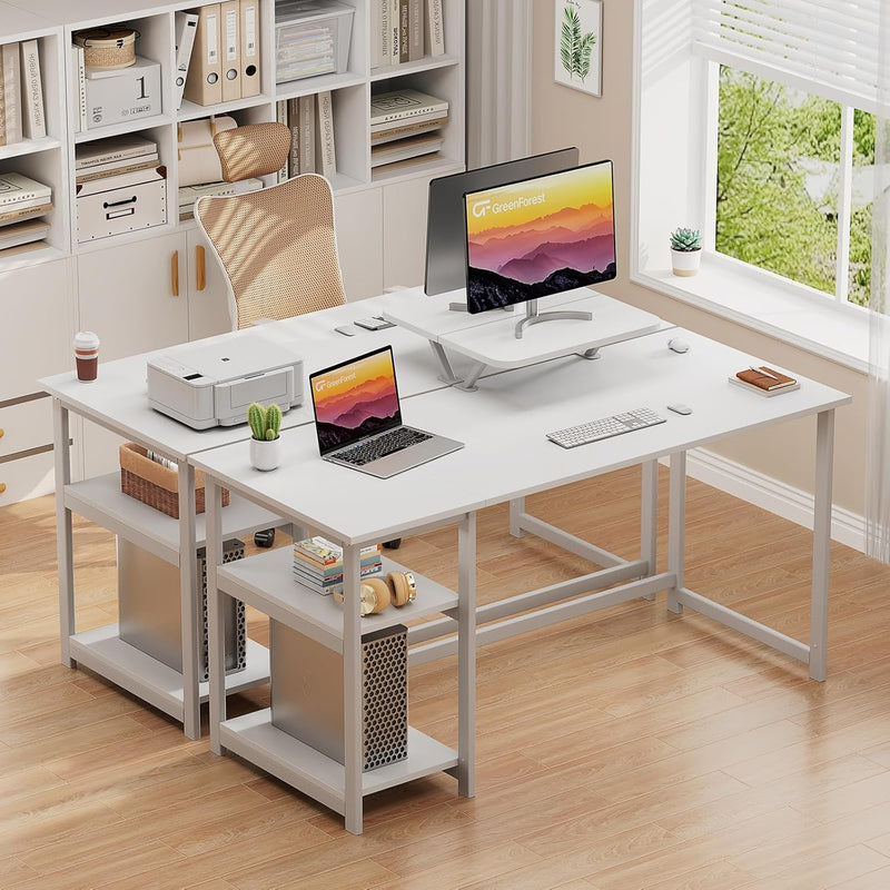 Office Desk with Monitor Stand