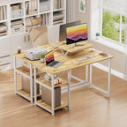 Office Desk with Monitor Stand