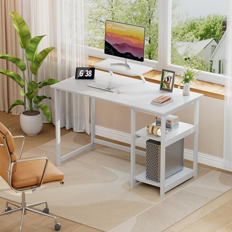 Office Desk with Monitor Stand