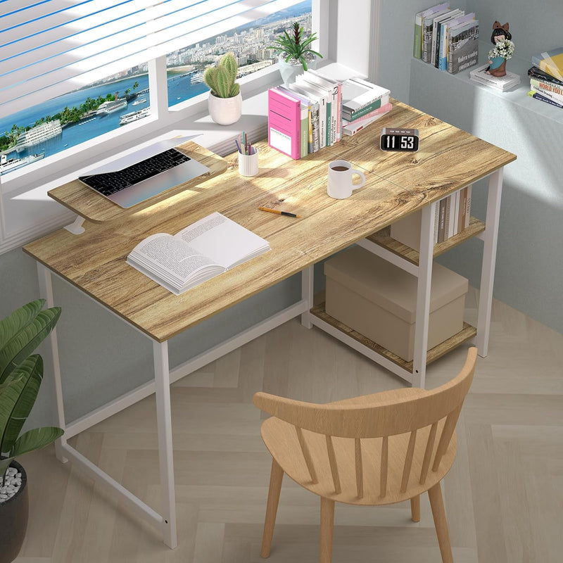Office Desk with Monitor Stand