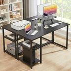 Computer Desk with Monitor Stand Office Reversible
