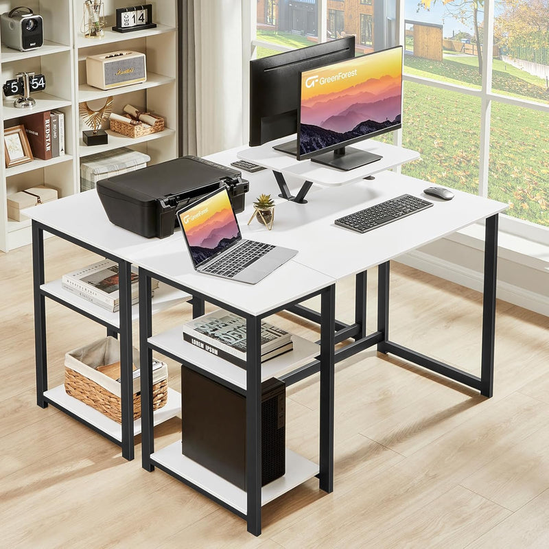 Office Desk with Monitor Stand