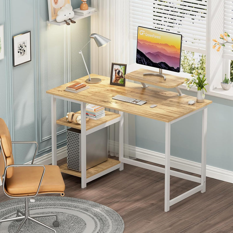 Office Desk with Monitor Stand