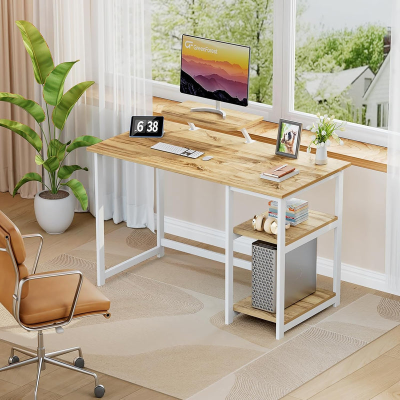 Office Desk with Monitor Stand