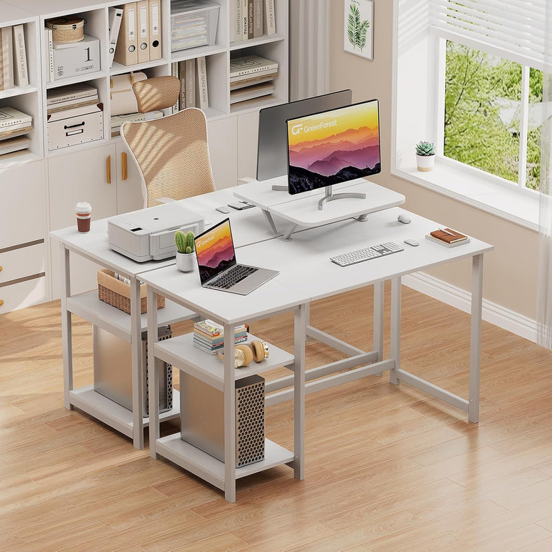 Office Desk with Monitor Stand