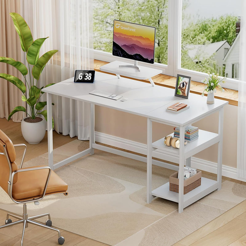 Office Desk with Monitor Stand