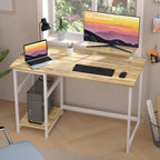 Computer Desk with Monitor Stand Office Reversible