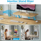 Office Desk with Monitor Stand