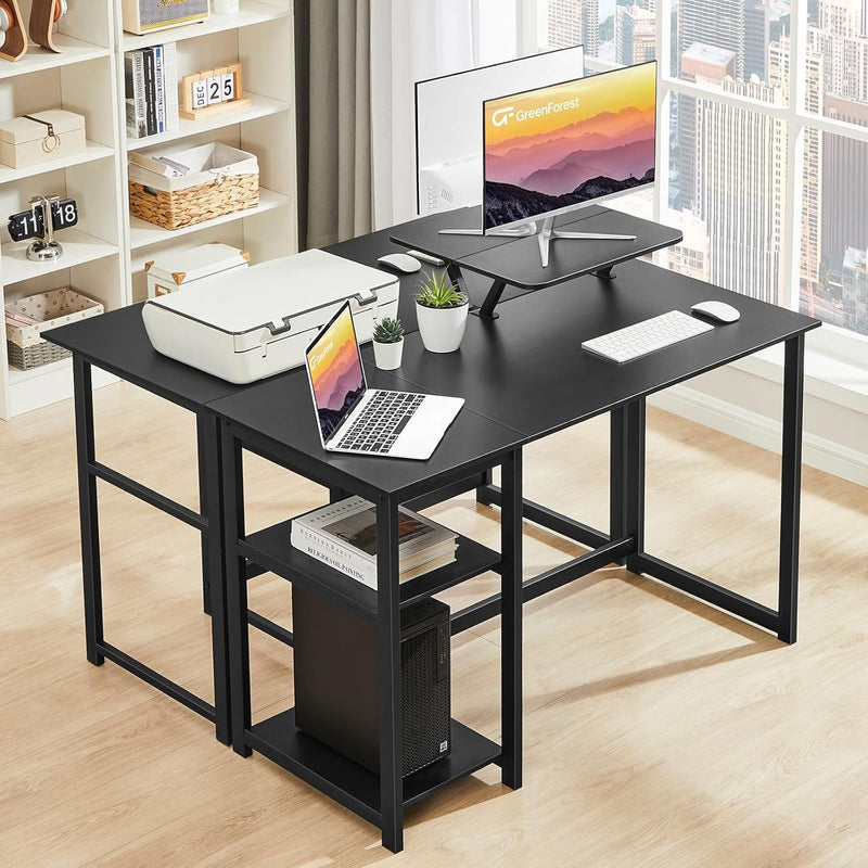 Office Desk with Monitor Stand