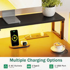 Computer Desk with Power Outlet and LED