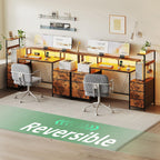 Computer Desk with Power Outlet and LED