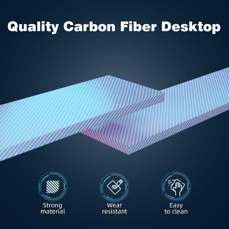 Computer Desk with Power Outlets LED Strip 50.8
