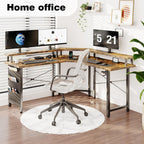 Computer Desk with Power Outlets LED Strip 50.8