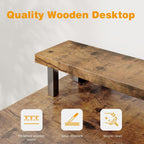 Computer Desk with Power Outlets LED Strip 50.8