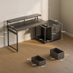 Computer Desk with Printer Stand 2 Drawers