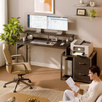 Computer Desk with Printer Stand 2 Drawers
