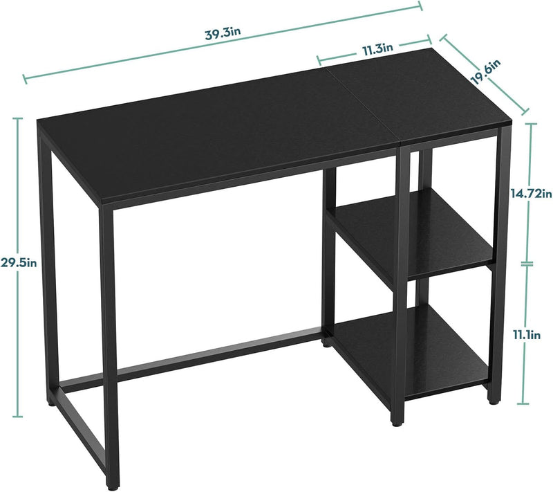Computer Desk with Storage 120CM Table 2-Tier Shelves