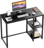 Computer Desk with Storage 120CM Table 2-Tier Shelves