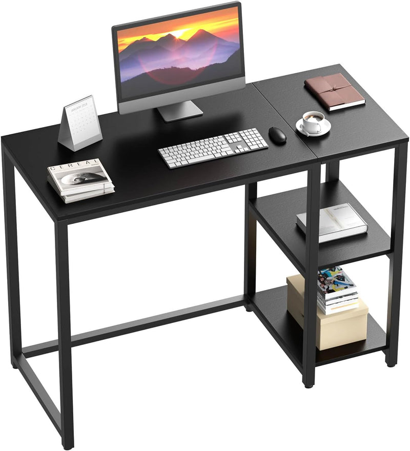 Computer Desk with Storage 120CM Table 2-Tier Shelves