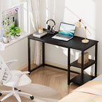 Computer Desk with Storage 120CM Table 2-Tier Shelves