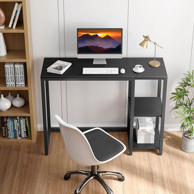 Computer Desk with Storage 120CM Table 2-Tier Shelves