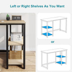 Computer Desk with Storage 120CM Table 2-Tier Shelves