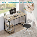 Computer Desk with Storage 120CM Table 2-Tier Shelves