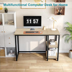 Computer Desk with Storage 120CM Table 2-Tier Shelves