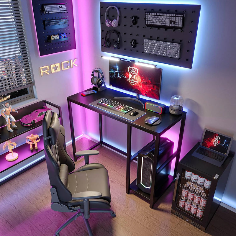 Computer Desk with Storage 120CM Table 2-Tier Shelves