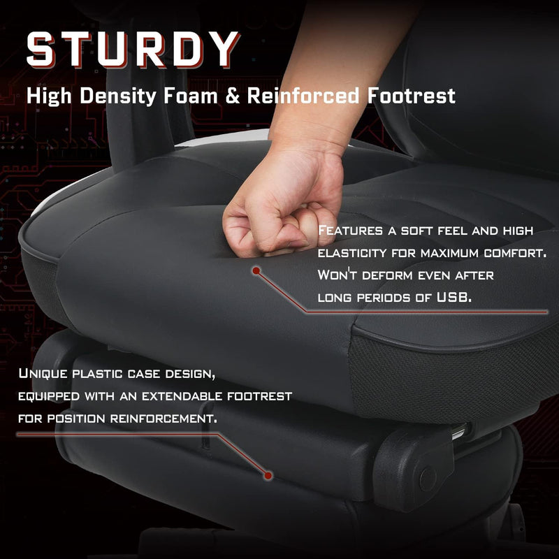 Computer Gaming Chair with Footrest PU Leather Desk