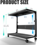 Computer Tower Stand Height Adjustable 2-Tier Atx-Case PC