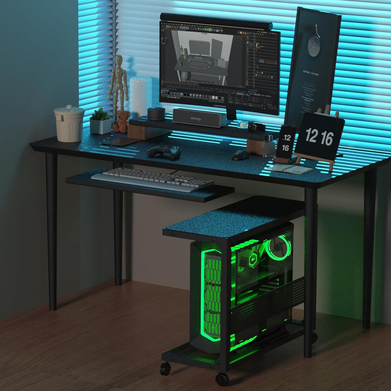 Computer Tower Stand Height Adjustable 2-Tier Atx-Case PC