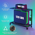 Computer Tower Stand Height Adjustable 2-Tier Atx-Case PC