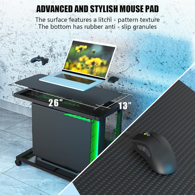 Computer Tower Stand Height Adjustable 2-Tier Atx-Case PC