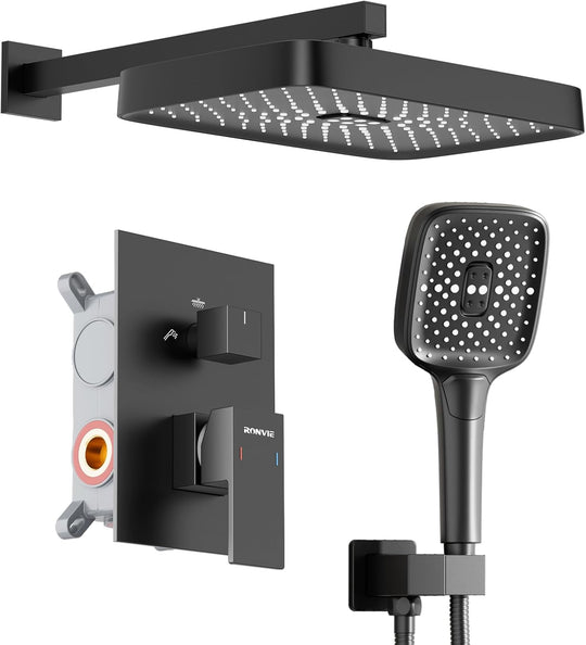 Concealed Shower Mixer Set with Rainfall Head