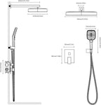 Concealed Shower Mixer Set 2-Outlet Brass System