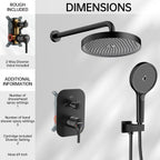 Concealed Shower Mixer Set 2-Outlet Brass System