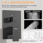 Concealed Shower Mixer Set 2-Outlet Brass System