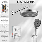 Concealed Shower Mixer Set 2-Outlet Brass System