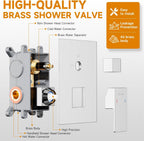 Concealed Shower Mixer Set 2-Outlet Brass System