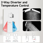 Concealed Shower Mixer Set 2-Outlet Brass System
