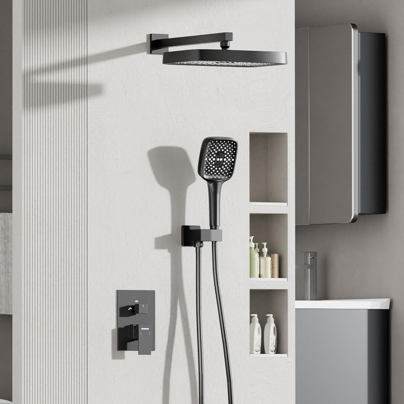 Concealed Shower Mixer Set 2-Outlet Brass System