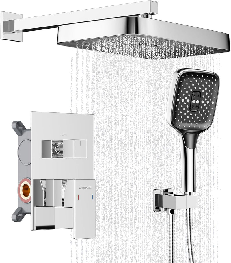 Concealed Shower Mixer Set 2-Outlet Brass System