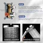 Concealed Shower Mixer Set 2-Outlet Brass System