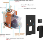 Concealed Shower Set Head and Hose 2 Ways