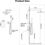 Concealed Shower Set Head and Hose 2 Ways