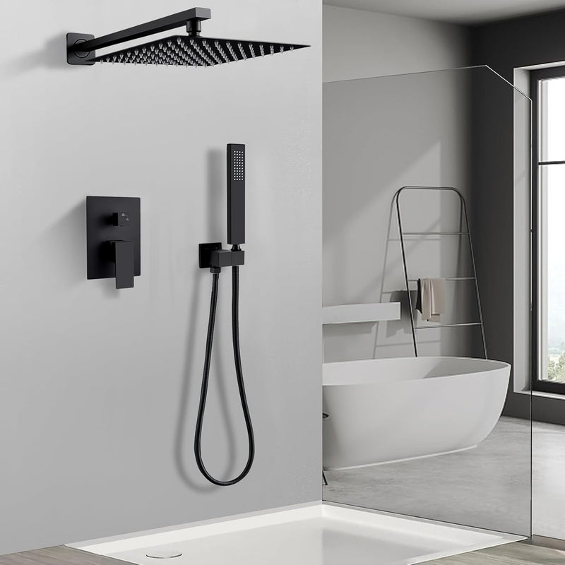 Concealed Shower Set 2 Ways with 10-Inch Square