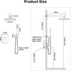 Concealed Shower Set Head and Hose 2 Ways