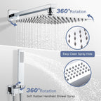 Concealed Shower Set Head and Hose 2 Ways