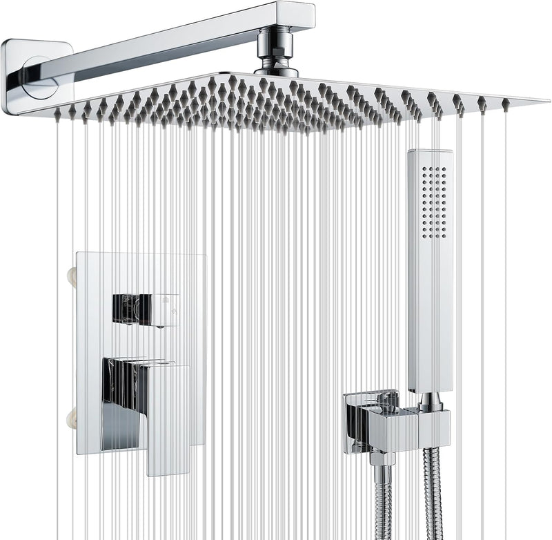 Concealed Shower Set 2 Ways with 10-Inch Square